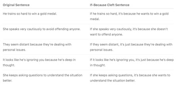 If Because Cleft Sentences Mobile